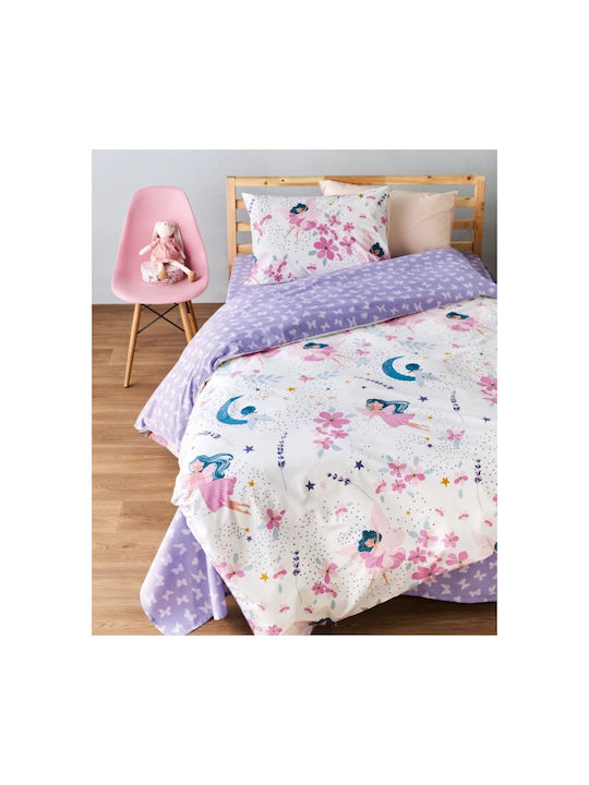 Kentia Sheet Set Single Cotton White, Pink, Lilac, Veraman, Petrol 160x270cm 3pcs