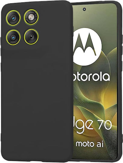 Techsuit Softflex Back Cover Σιλικόνης Μαύρο (Motorola Edge 70)