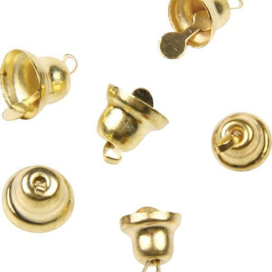 Next Metallic Decorative Bell for DIY Crafts Gold 2pcs