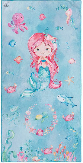 Beauty Home Double-Sided Kids Beach Towel Art 2269 Mint Microfiber Not Cotton