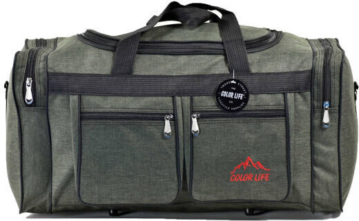 Colorlife Σακ Βουαγιάζ Πράσινο Υφασμάτινο Μ70xΠ28xΥ30εκ.