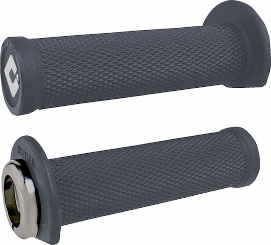 Odi Griff Geschlossen Lenker 22mm Länge 12,5cm Ruffian 3/4 Flansch Diamant Gerändelt Universell Dual J33rfh-s Grau