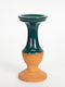 Set of Candle Holders Ceramic in Orange Color 9.5x20.7x9.5cm 4pcs
