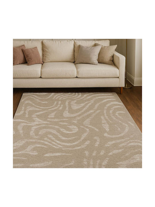 Beauty Home Modern Bedroom Rug Set Beige 9656 3 Pieces