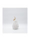 ESTHETI home Tischdekoration Birne Creme-Gold 11x11x20,5cm Packung 2 Stücke