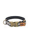 Dog Collar Tribal Urban Adjustable Fabric Collar Bailu S 28 44cm Width 2cm Red
