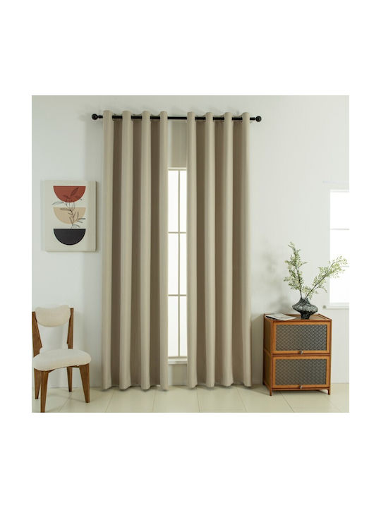 Beauty Home Curtain Blackout with Grommet Soft ...
