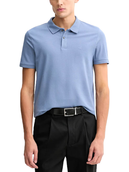 Calvin Klein Polo Herrenbluse Kurzarm Blaue