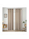 Beauty Home Κουρτίνα με Τρουκς Μπεζ 140x270εκ.