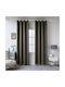 Beauty Home Blackout Curtain with Brown Grommets 140x270cm