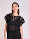 Women's Blouse Short Sleeve Black AT142D11LCS Black