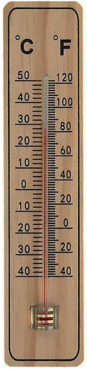 Wooden Analog Thermometer for Outdoor Use