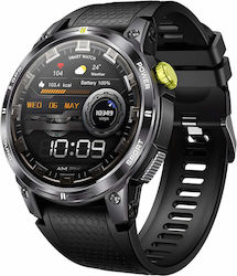 Microwear NX18 Smartwatch με Παλμογράφο (Μαύρο)