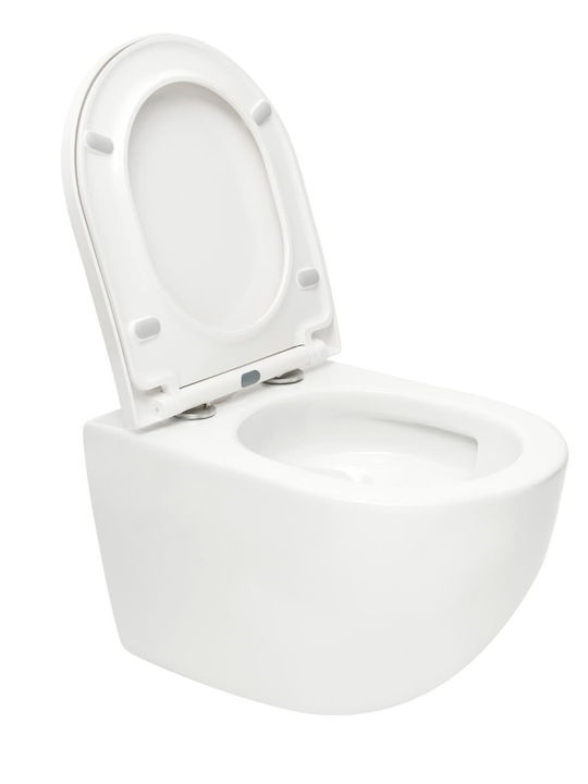 Swiss Aqua Technologies Toaletă montată pe perete cu Capac Închidere lentă Albă 8590913839399 Swiss Aqua Technologies Toaletă montată pe perete cu Capac Închidere lentă Albă 8590913839399