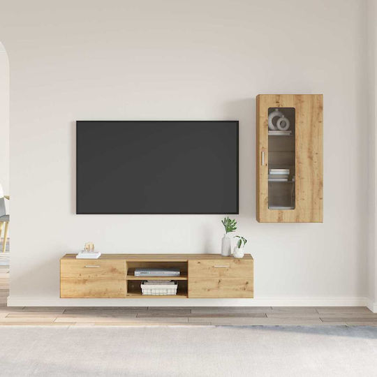 Bibliotecă Living Artisan Oak L150xL39xÎ30cm