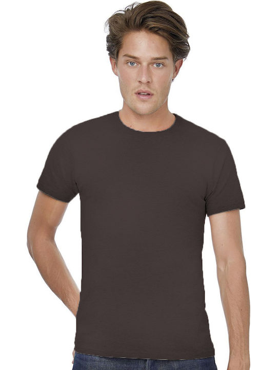 B&C Ανδρικό Διαφημιστικό T-shirt Κοντομάνικο Bear Brown