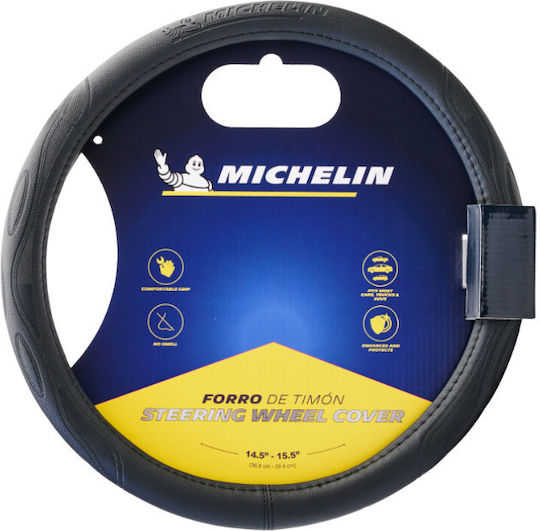 Michelin Κάλυμμα Τιμονιού Μαύρο Μαύρη Ραφή 36,8 39,4cm Wml-1001-n