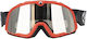 By City Motorradbrille Schutzbrille Roadster Goggle Rot