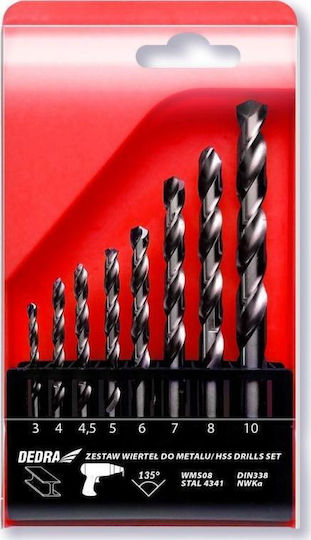 Dedra Set 8 Burghie pentru Metal