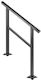 Balustrade 2-3 Steps Aluminum Matte Black Height 89.5 Cm Length 91 Cm Adjustable Positions