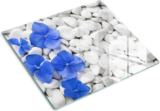Glass Kitchen Board Print Tempered Glass Hydrangea 60x52 Cm