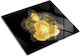 Glass Kitchen Cutting Board High Durability Tempered Glass Seated Buddha 60x52 Cm