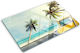 Glass Chopping Board Bus Stop Print On The Beach 80x52 Cm