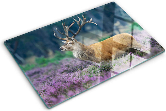 Glas Schneidebretter Design Druck Elch In Lavendel 80x52 cm