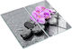 Schneidebrett Küchenarbeitsplatte Schutzplatte Hartes Glas Orchideen Steine 2x30x52 cm