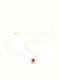 Necklace with design Tear from Gold 9 K with Zircon