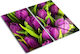 Tăviță Multifuncțională De Bucătărie Din Sticlă Securizată Violet Lalele 2x30x52 Cm