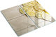 Glass Kitchen Cutting Board Counter Protection Lemon Wood 2x30x52 Cm