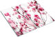 Tăviță De Bucătărie Din Sticlă Protecție Blat Floare Prun 2x30x52 Cm