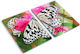 Glas Schneideplatte Servierteller Blumen Schmetterling 2x40x52 cm