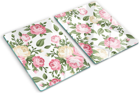 Tăviță De Bucătărie Din Sticlă Design Decorativ Sticlă Securizată Roți 2x40x52 Cm
