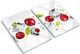 Vielseitige Glas-Schneideplatte Küchen Hartes Glas Kirsche Wasser 2x40x52 cm