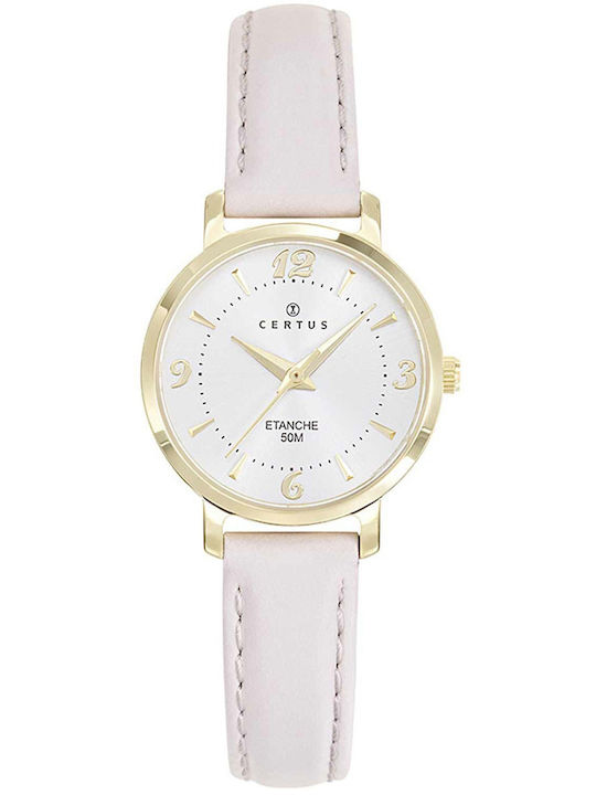 Certus Strap Кварцов Аналогов Часовник с Кожена Каишка