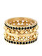Police Ring made of Steel Gold Plated