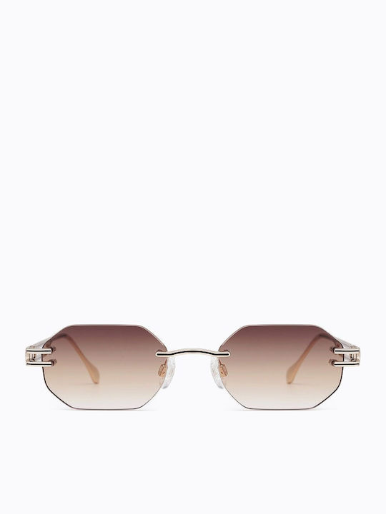 Brown Gradient Octagonal Sunglasses Carolina Lemke Unisex Carolina Lemke Women main image 2