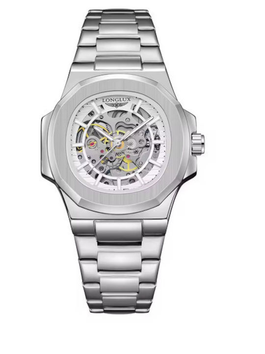 Longlux Men's Watch 15mm Automatic with Silver Metal Bracelet