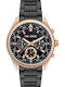 Paul Lorens Men's Watch 45.5mm Chronograph Battery with Black Stainless Steel Strap