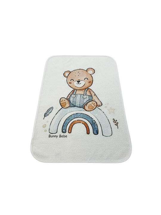 Bunny Bebe Подложка Teddy Bear Бял 45x65см.