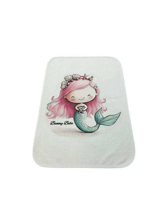 Bunny Bebe Подложка Γοργόνα Бял 45x65см.