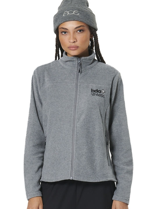 Body Action Women's Cardigan with Zipper Grey