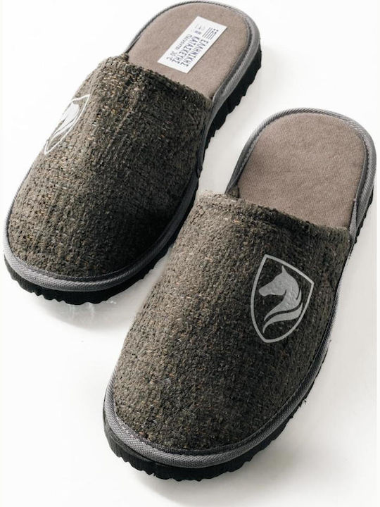 The Shoemart Χειμερινές Ανδρικές Παντόφλες Γκρι