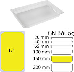 Gastronorm-Behälter Polypropylen (pp) GN1/1 mit Tiefe 150mm