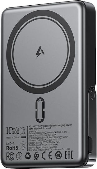 Acefast M17 MagSafe Power Bank 10000mAh 22.5W With USB-C Port Black