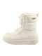Vectra Leather Women's Ankle Boots Beige