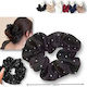 Scrunchie Μαλλιών Σατέν Στρας 13 Εκ – 6 Χρώματα 1 Τμχ