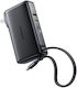 Baseus Nomos NT11 Power Bank 10000mAh 67W with USB-A Port and USB-C Port Cosmic Black
